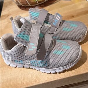 Gray and Blue Kids Messi Shoes